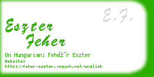 eszter feher business card